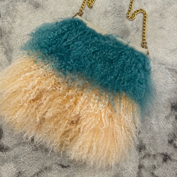 Italian Handmade Bags Vintage Sheepskin Two Tone Custom Purse